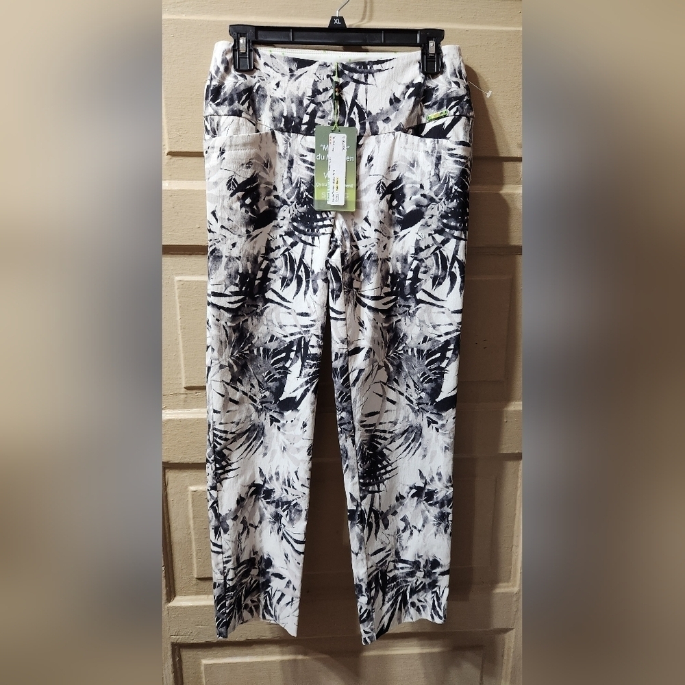 Swing Control Masters Black Palm Techno Stretch Print Golf Ankle Pant NWT